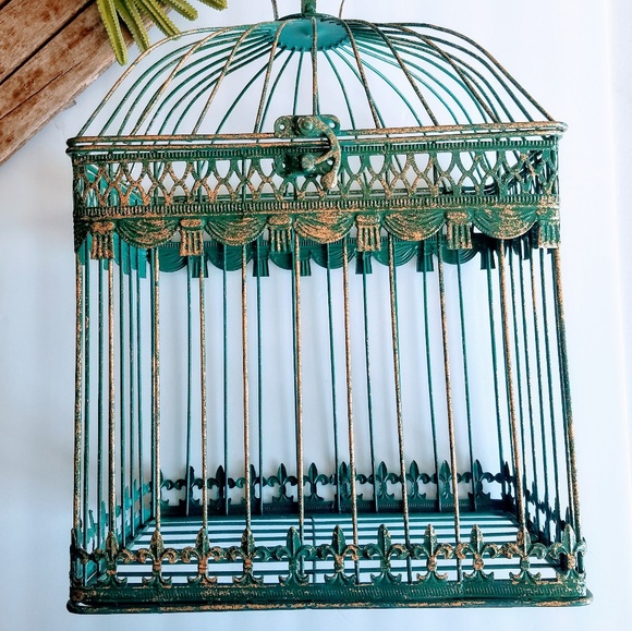 Other - Distressed Metal Birdcage